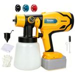Rueqior Cordless Paint Sprayer for DEWALT 20V Max Battery, Paint Sprayers for Home Interior Airless Electric HVLP, for Furniture, Walls, Cabinets, Fences, Doors, etc.(Battery NOT Included)