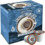 COCONUT CLOUD: Coconut Cream Vegan Latte K-Cup | All-in-One Coffee w/MCT Oil and Creamer | Gluten Free, Soy Free, Corn Free, & Non GMO, (18 Recyclable Pods)