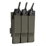 IDOGEAR Triple Mag Pouches Tactical Magazine Pouch Molle Open Top Kriss Mag Pouch for MP5 Magazines (Ranger Green)