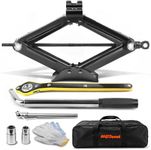 AV Steel Scissor Jack for Car 3 Ton (6614 lbs) Heavy-Duty Car Jack Kit, Universal Tire Jack Tool Kit - Portable Car Lift Jack with Ratcheting Handle and L-Wrench for Auto SUV MPV