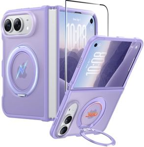 FNTCASE for iPhone Duo Case with 360 Spin Magnetic Stand Light Purple