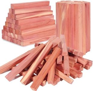 UNIVIVO 50PCS Cedar Sticks, 100% Aromatic Red Cedar Blocks for Closet Storage, Wardrobe, Closets Drawers