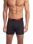 PUMA Men's 3 Pack Performance Boxer Briefs, Black, Medium