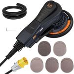 MAXXT Brushless Orbital Sander 150mm(6 inch), 5.0mm Electric Sander 110V Waterproof Plug, 6 Variable Speed Palm Sander Brushless, Random Rrbital Sander 350W for Woodworking