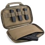 LIVANS Tactical Pistol Gun Case, Padded Handgun Case Double Pistol Wallet Handgun Pistol Soft Case Rectangle Handgun Pouch