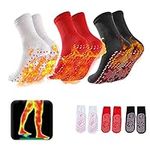 3 Pairs Self Heating Socks,Men Women Winter Thermal Heated Socks Anti-Freezing Breathable Foot Warmer Socks,Mix Color Warm Heated Socks,For Outdoor Sports Hiking Ski Walking Gifts,Free Size