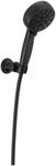 DELTA FAUCET ProClean Matte Black Wall-Mount Handheld Showerhead, Modern Style, 7 Settings, 55884-BL