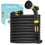 TheFitLife Garden Flexible Hose - Heavy Duty Kink Resistant Water Hose with Soft Grip Handle and 8 Function Nozzle, Durable, Strength and Leak Proof Hose for Gardening, Outdoor, Yard 50 FT