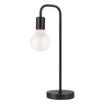 Globe Electric 12920 18" Table Lamp, Satin Black, Table Lamp for Living Room, Home Office Accessories, Home Improvement, Room Décor, Home Décor, Nightstand, Lamps for Bedrooms, E26 Base Socket