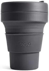 STOJO Pocket Cup Collapsible Silicone Pocket Cup, Carbon, S1-CBN