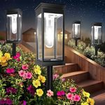 8 Pack Solar Pathway Lights Outdoor,Waterproof Brighter Solar Outdoor Lights,Auto On/Off Solar Lights Outdoor Garden,Outdoor Solar Lights for Walkway Driveway Garden(Cool White)