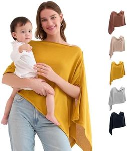 Momcozy Nursing Cover for Breastfeeding, Breathable Soft Privacy Poncho, Multi-Use Nursing Shawl, Portable Breast Feeding Covers for Women, Includes Laundry Bag