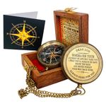 Gift for Son from Mom Dad | Engraved Compass 2" - Father to Son Gifts, Mom to Son Gifts for Graduation, Birthday Baptism Confirmation Communion (Dear Son - Black Edition)