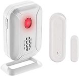 GREENCYCLE Wireless Door Open Chime (Operating Range - 918FT,36 Chime Tunes,4 Volume Levels,LED Flashing Light) 1 Magnetic Door Alarm Sensor, 1 Receiver Battery Operated