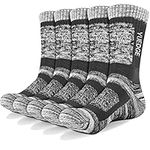 YUEDGE Men's 5 Pairs Athletic Socks Breathable Cushion Comfortable Casual Crew Socks Multi Performance Wicking Workout Sports Socks for Outdoor Recreation Trekking Climbing Camping Hiking