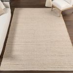 nuLOOM Elfriede Farmhouse Jute Blend Area Rug - 3x5 Jute Accent Rug Global Inspired Natural/Ivory Rugs for Dining Room Rug Neutral Rug Living Room Rug Entryway Kitchen