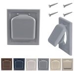 NO-PEST VENT, Exclusive Dual Door Dryer Vent Cover Outdoor 4 inch or Bathroom fan, Made in USA w Highest UV Resistant Plastic in any Outdoor Vent Cover (Slate Grey, 4 inch With 12" Duct Tube)