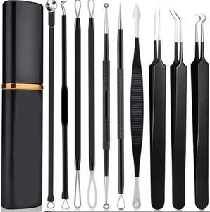 pimple popper tool- NOBLEDUCHESS 10 Pcs Professional Pimple Comedone Extractor Tool Acne Removal Kit -Treatment for Pimples, Blackheads, Blemish, Zit Removing, Forehead and Nose