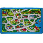 Mybecca Kids Rugs Street Map in Grey 8 x 11 Childrens Area Rug 7' feet 2" inch 10' ft (7'2" X 10')