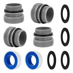 ArrogantF Hose Conversion Adapters Kit Compatible with Intex Coleman 4560 40mm to 1 1/2 Inch Conversion Kit for Hayward Intex Pool Hose Connector Pool Pump Sand Filter Above Ground Pools Part 2 Set