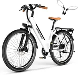 VELECTREC Electric Bike for White-with Mirror