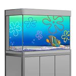 SB Little Cartoon Underwater Aquarium Backdrop Sticker SB 17''x34'' (43x87cm), Fish Tank Background Decorations HD Printing Simple Wallpaper PVC Poster (B)