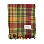 The Scotland Kilt Company Scottish Throw Large Wool Tartan Rug in Buchanan Autumn - Warm Picnic Travel Blanket - 60 x 70”