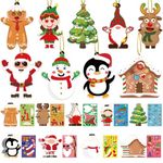 VABAMNA Christmas Ornament Crafts for Kids - Make Your Own Ornament Kit with Christmas Craft Stickers, Ornament Making Kit for Kids Holiday Xmas Classroom Party Favors, 36 Pack