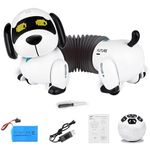 Dollox Robot Dog Remote Control Dachshund Puppy, RC Robotic Interactive Intelligent Walking Dancing Doggy Programmable Electronic Pet Toy with Music for Kids Age 6, 7, 8, 9, 10 Year Old