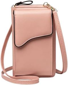 INKMILAN Lightweight Crossbody PU Leather Mobile Phone Stylish Sling Bag For Women With Adjustable Strap And Card Slots For Ladies | Light Pink |