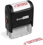 Entered - ExcelMark Self-Inking Rubber Stamp - Red Ink A1539