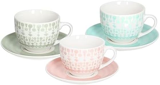 Tognana Gipsy Soft, 6 tazas de té cc 270 con platos, porcelana multicolor