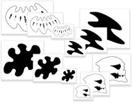 Custom Shop Complete Live Fire Stencil Design Set – Includes 3 Sizes of All 4 Flame Elements