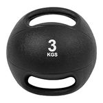 Viva Fitness Medicine Ball with Handle Dual Handle Medicine Ball Exercise Gym Ball Smooth Grip Ab Exercise Ball with Handles Maker Medicine Ball for Men & Women (3kg)