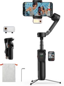 hohem iSteady V3 Smartphone Gimbal – 360° AI Tracking, Foldable, Touch Screen