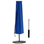 OKPOW Umbrella Cover 420D Oxford Fabric Patio Umbrella Covers Waterproof with Zip, for 9ft to 12ft Garden Outdoor Umbrella (Blue)