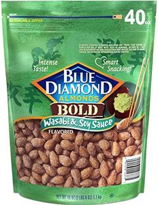 Blue Diamond Almonds Wasabi & Soy Sauce Flavored Snack Nuts, 40 Oz Resealable Bag (Pack of 1)