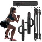 Vertical Jumping Trainer Equipment Leg Resistance Bands Leg Strength Speed Muscle Fitness Workout for Basketball Volleyball Football Tennis Taekwondo Boxing Leg Agility Training (Black-90pound)