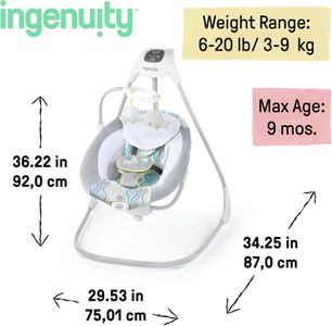 Ingenuity SimpleComfort Baby Swing – Soothing Infant Seat