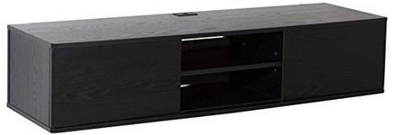 South Shore Furniture Agora Wall Mounted Media Console, 56-Inch, Black Oak