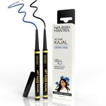 NOURISH MANTRA 'S Jet Gaze Matte Pencil Kajal Urban Rani - Combo - Black & Blue 0.35G/ Made With Almond Oil, Argan Oil & Vitamin E/Intense Pigmentation/Smudge Proof/Water Proof/Long Lasting