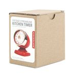 Kikkerland Vintage Streamline Kitchen Timer, Red