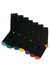 12 Pairs Mens Coloured Heal & Toe Socks Shoe Size 6-11 - 14702