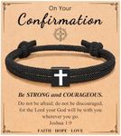 UNGENT THEM Cross Braided Rope Bracelet for Men Women, Christmas Anniversary Valentine's Day Gifts for Girlfriend Boyfriend Couples Son Daughter Brother Teens Girls, 13 inch, Nylon, no gemstone