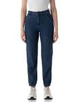 INKD Women's Cargo Pocket Jogger - High-Rise | 100% Cotton (INKSS24WJN-402-Sapphire Sphere-32)