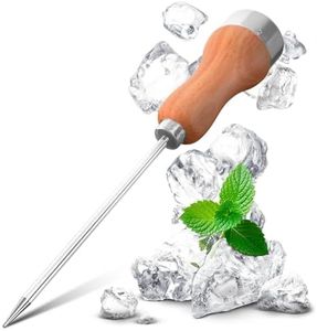 ESKONI Stainless Steel Ice Pick Punch Kitchen Tool Wooden Handle Metal Cover