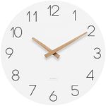 mooas Flatwood Wall Clock,12" Wood 