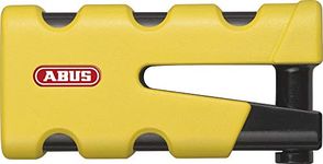 ABUS Brake disc lock Granit Sledg 77 grip yellow - Motorcycle lock with secure XPlus cylinder and reminder cable - ABUS security level 17 - Yellow