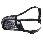 Dog Muzzle with Reflective Mesh, Adjustable Breathable Mesh Muzzles Soft Nylon Rounded Mouth Cover Prevent Biting Barking Chewing for Large Breed Labrador Frenchie German Shepherd Pitbull Greyhound XL