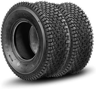 13x5.00-6 Lawn Mower Tire, 13x5-6 Tractor Turf Tire, 4 ply Tubeless, 295lbs Capacity, Set of 2